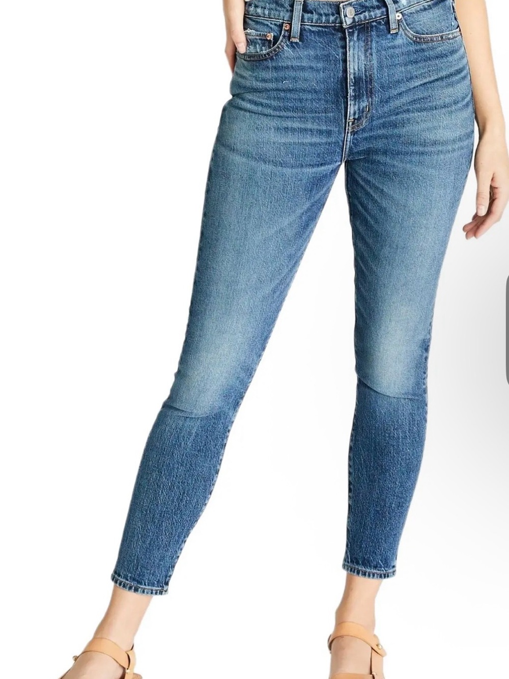 ÉTICA - Giselle Mid-Rise Skinny Medium Wash Jeans.  26